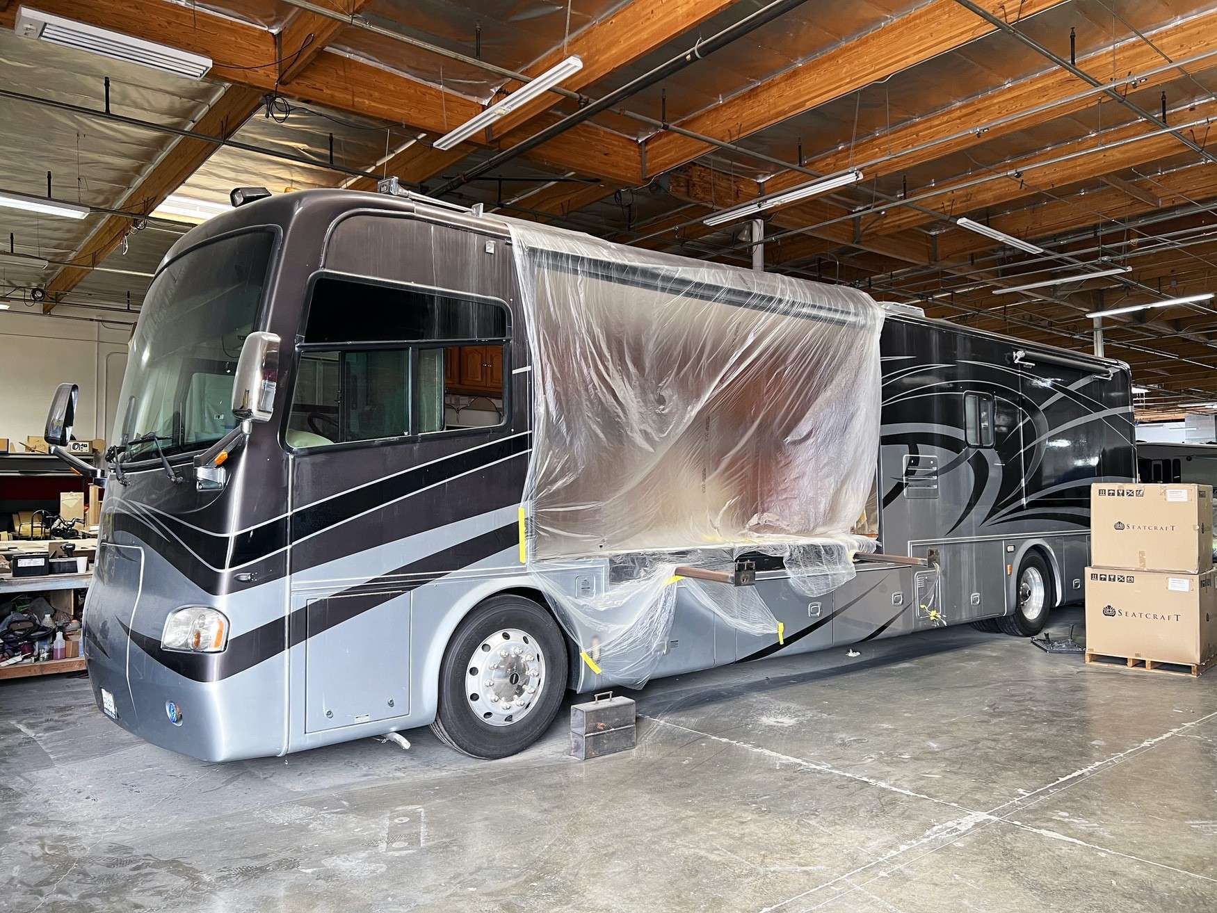 RV slide out repair at OCRV Center